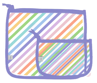 Bogg Bag Inserts - Pastel Stripes