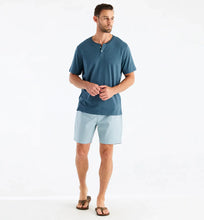 Load image into Gallery viewer, Men&#39;s Bamboo Heritage Short Sleeve Henley Slate Blue