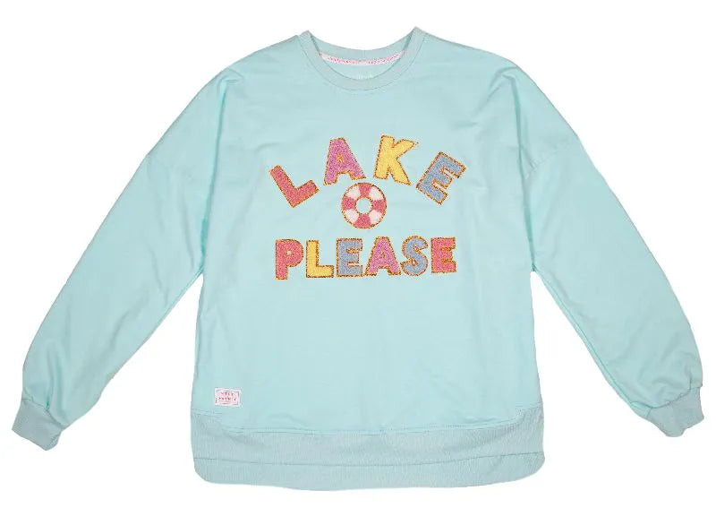 Sparkle Letter Pull Over Lake Please
