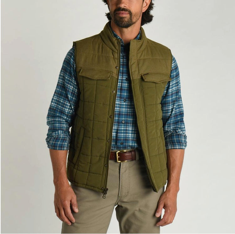 Duck Head Overland Quilted Vest - Cypress Green