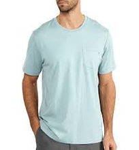 Load image into Gallery viewer, Men&#39;s Bamboo Heritage Pocket Tee Flats Blue
