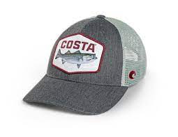Costa XL Fit Trucker Patch Striper - Gray