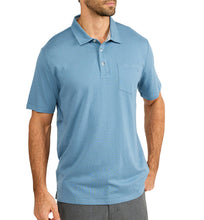 Load image into Gallery viewer, Men’s Bamboo Heritage Polo Blue Fog