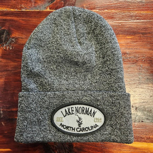 Adult Cuff Beanie Gray/Black With LKN Patch