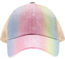 Load image into Gallery viewer, CC Beanie Shimmer Glitter Ombre Ball Cap