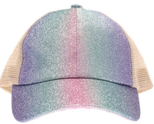 Load image into Gallery viewer, CC Beanie Shimmer Glitter Ombre Ball Cap