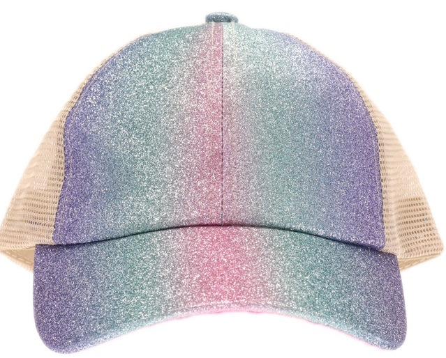 CC Beanie Shimmer Glitter Ombre Ball Cap