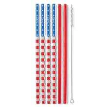 Load image into Gallery viewer, Stars &amp; Stripes Reusable Straw Set